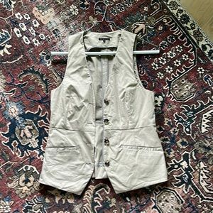 Theory Cotton Button Up Vest